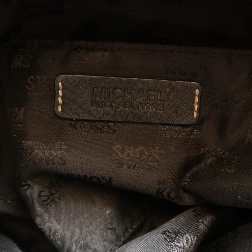 Michael Kors Navy Leather Tote - Picture 4 of 7